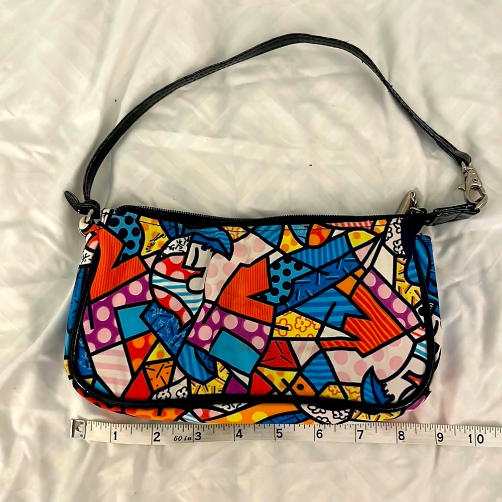 Donald J Pliner x Romero Britto Shoulder Bag - made in USA